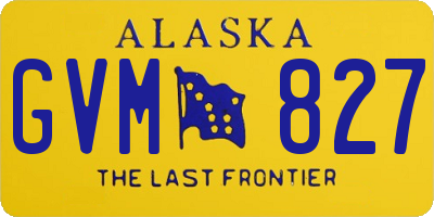 AK license plate GVM827