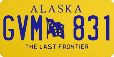 AK license plate GVM831