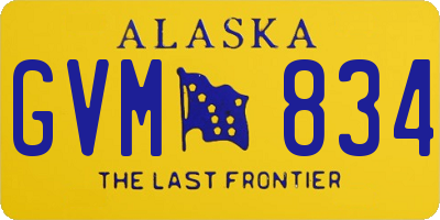 AK license plate GVM834