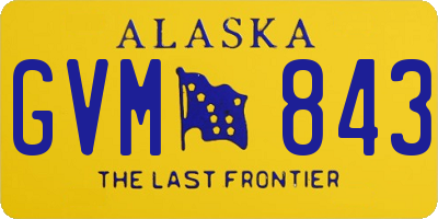 AK license plate GVM843