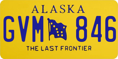 AK license plate GVM846