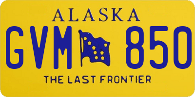 AK license plate GVM850