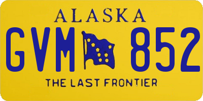 AK license plate GVM852