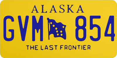 AK license plate GVM854