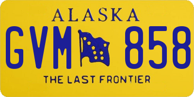 AK license plate GVM858