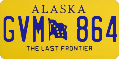 AK license plate GVM864