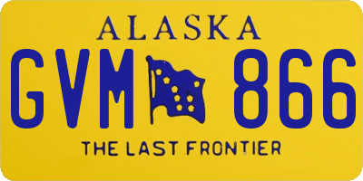 AK license plate GVM866
