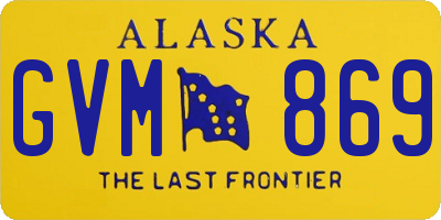 AK license plate GVM869