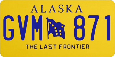 AK license plate GVM871