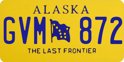 AK license plate GVM872