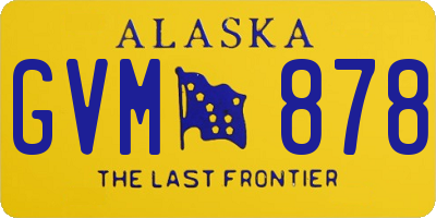 AK license plate GVM878