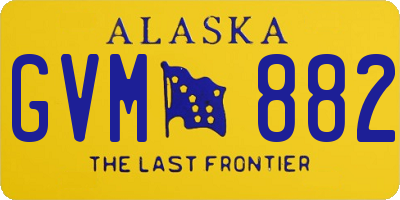 AK license plate GVM882