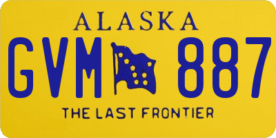 AK license plate GVM887