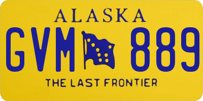 AK license plate GVM889