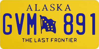 AK license plate GVM891