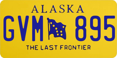 AK license plate GVM895