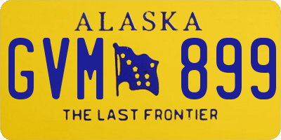 AK license plate GVM899