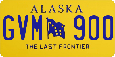 AK license plate GVM900