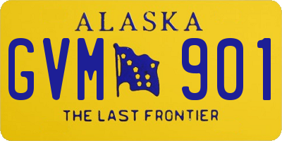AK license plate GVM901