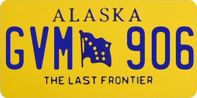 AK license plate GVM906