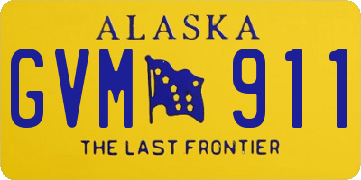 AK license plate GVM911