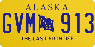 AK license plate GVM913