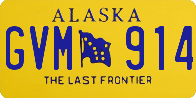 AK license plate GVM914