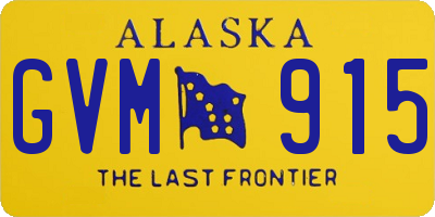 AK license plate GVM915