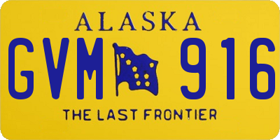 AK license plate GVM916