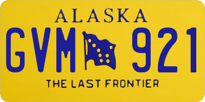 AK license plate GVM921