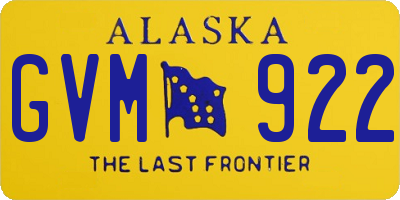 AK license plate GVM922