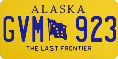 AK license plate GVM923