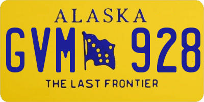 AK license plate GVM928