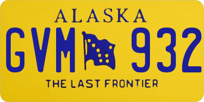 AK license plate GVM932