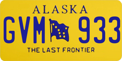 AK license plate GVM933