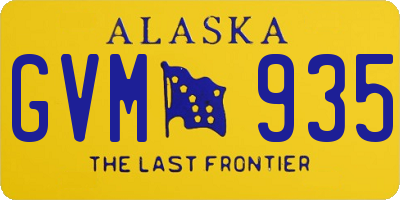AK license plate GVM935