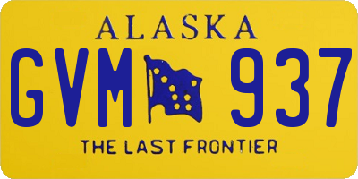 AK license plate GVM937