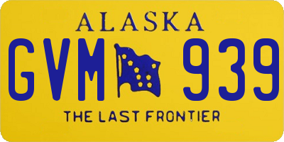 AK license plate GVM939