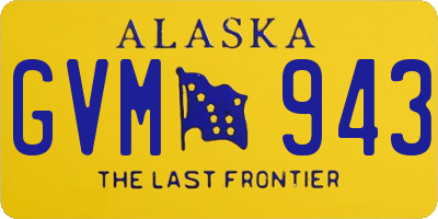 AK license plate GVM943