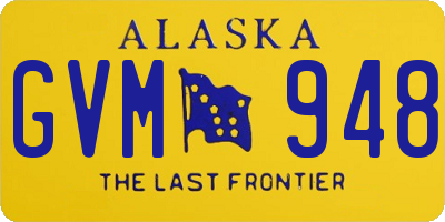 AK license plate GVM948