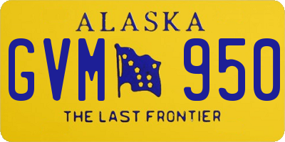 AK license plate GVM950