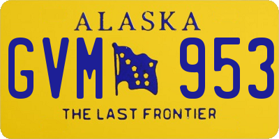 AK license plate GVM953