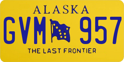 AK license plate GVM957