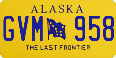 AK license plate GVM958