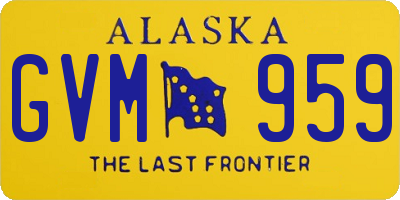 AK license plate GVM959