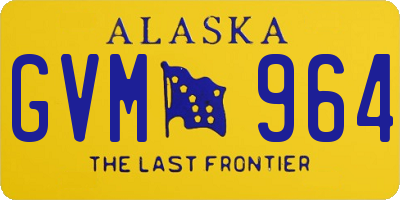 AK license plate GVM964