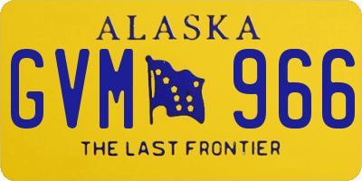 AK license plate GVM966