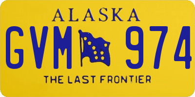 AK license plate GVM974