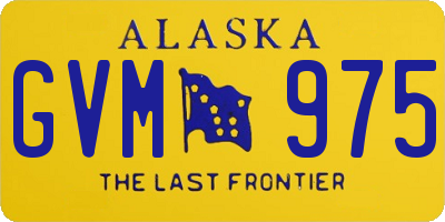 AK license plate GVM975