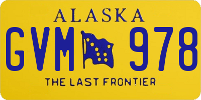 AK license plate GVM978